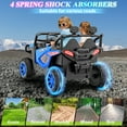 thumbnail image 3 of Funcid 24 Volt Ride on Toys, 2-Seater Ride on Cars with Remote Control, 400W Electric Car, Ride on UTV w/ Bluetooth, MP3, Seat Belts, Volume Adjustment, Suspension, Blue, 3 of 7