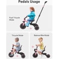 thumbnail image 5 of Besrey Toddler Tricycle for Ages 1-3 Years,Kids Trike with Push Handle for Boys and Grils,Child Bikes with Backrest and Safety Belt,Pink, 5 of 9