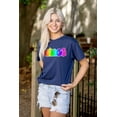 thumbnail image 3 of XOMG POP Neon Glow Rainbow Logo Women's Graphic T Shirt Tees Brisco Brands L, 3 of 5
