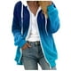 thumbnail image 4 of Puntoco moda mujer manga larga frente abierto ropa de abrigo suelta impresión blusa abrigo Tops bolsillos blusa liquidación Puntoco Puntoco-6020, 4 of 5