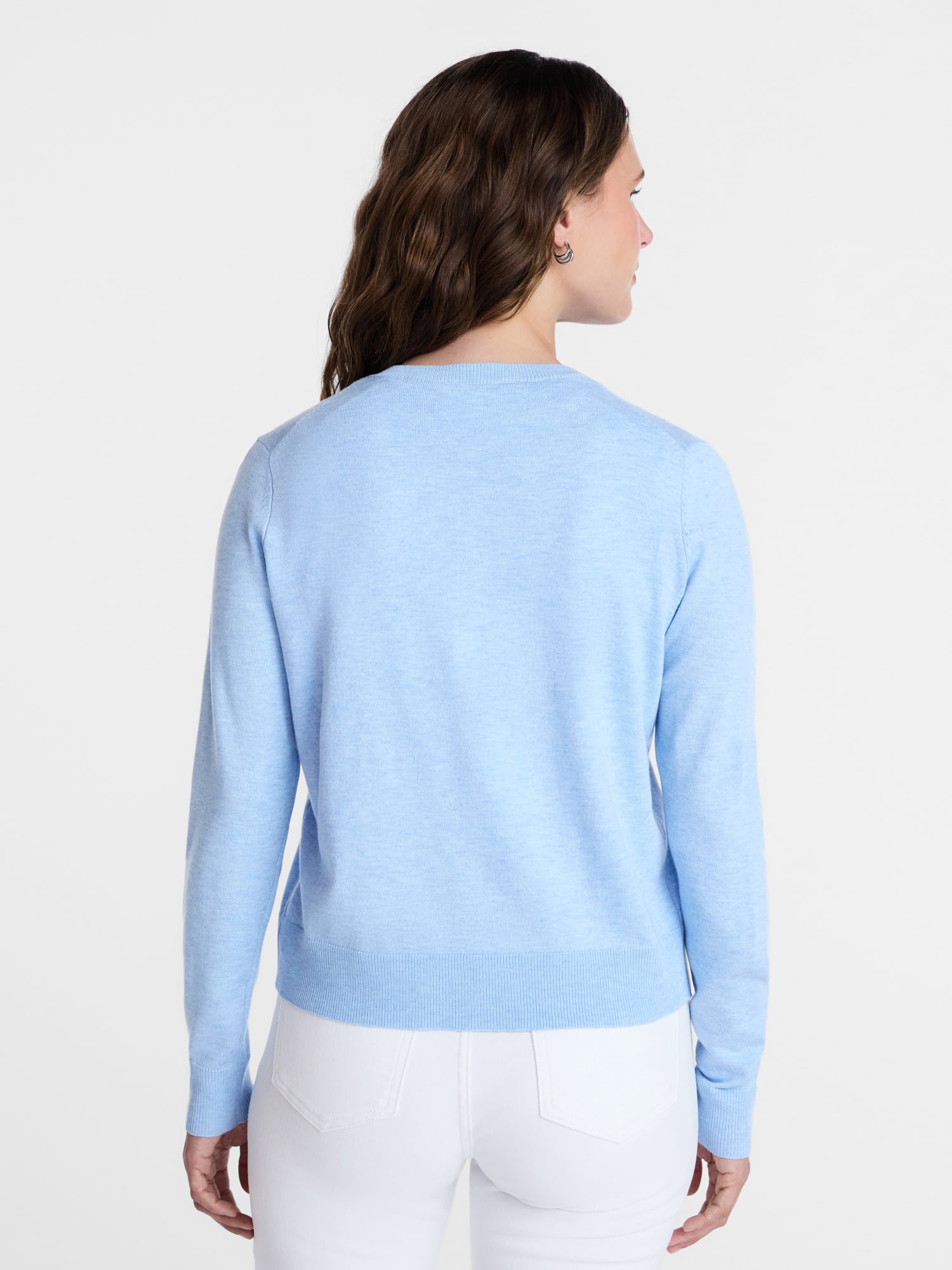 Time And Tru Women's Fine Gauge Cardigan Sweater, Lightweight, Sizes XS-XXXL