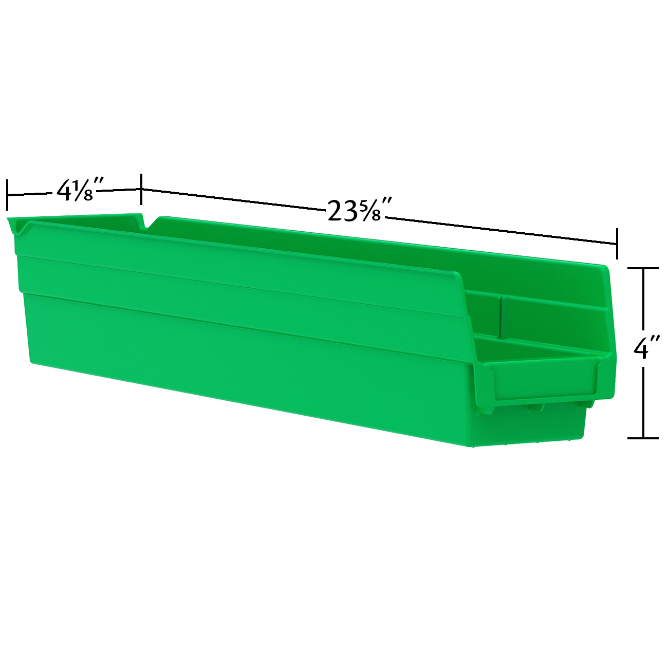 Shelf Bin 24 x 6 x 6, Plastic, 10 Pack, for VEX Storage 