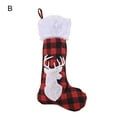 thumbnail image 2 of Ludlz Christmas Stockings, 12 inches Buffalo Plaid with Plush Cuff, Classic Stocking Decorations for Whole Family, Red and Black, 2 of 8