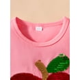 thumbnail image 5 of Sytepopcy Toddler Girls Skirt Shirt Set Sequins Apple Top Shirred Layered Skirt 2pc Summer Outfits Kids School Clothes 3T/1965, 5 of 7