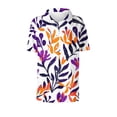 thumbnail image 3 of BRGZLK Women's Sleeved Shirt Fashion Casual Loose Short Print Button Down Business Casual Top Lightweight Summer V Neck Work Blouse, 3 of 6