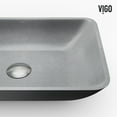 thumbnail image 6 of VIGO Concreto Stone Rectangular Bathroom Sink With Vessel Faucet in Brushed Nickel, 6 of 10