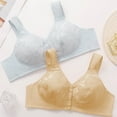 thumbnail image 6 of Stylish SMihono Evybliss Bras for Seniors Front Closure Wireless Push Up Bras Everyday Wirefree Comfortable Sleep Bra Khaki 42/95, 6 of 6