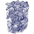 thumbnail image 1 of Art Tattoo Sticker 5/6/9/15/17/24 Piezas Impermeable Full Back Cove Dragon Tatuaje Semipermanente Rojo, 1 of 9