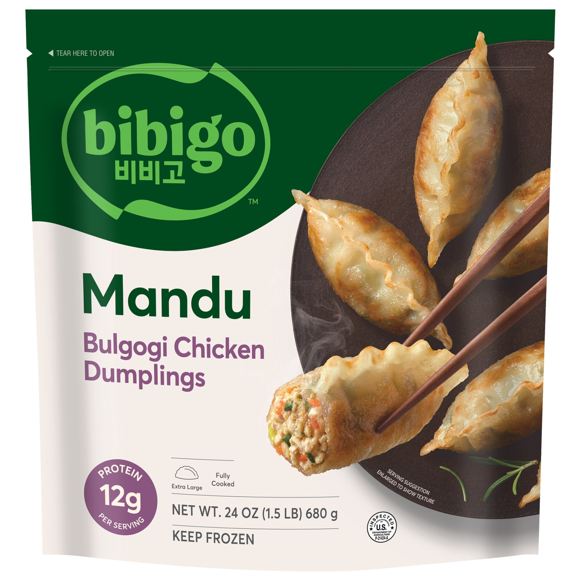 Bibigo Frozen Mandu Bulgogi Chicken Dumplings, 24.0 oz
