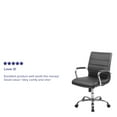 thumbnail image 6 of Emma + Oliver Mid-Back Black LeatherSoft Executive Swivel Office Chair with Chrome Frame/Arms, 6 of 14