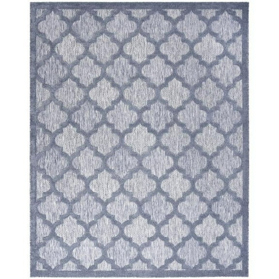 HomeRoots  8 x 10 ft. Blue Geometric Flatweave Rectangle Area Rug - Blue - 8 x 10 ft.