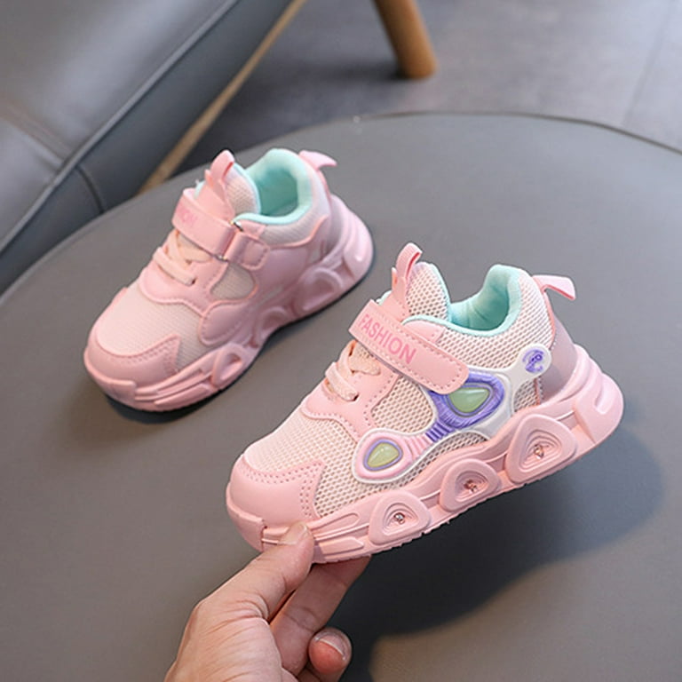 Puntoco Children Baby Girls Led Light Luminous Running Sport Shoes