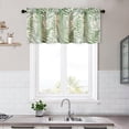 thumbnail image 6 of Retro French Style Kitchen Valance, Green Leaves Print Velvet Drape Valance for Bedroom, Small Window Treatment for Cafe Room 1 Panel 18 Inches Long, 6 of 6