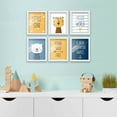 thumbnail image 2 of 8x10 Framed Nursery Wall Art Set of 6 Hand Drawn Adventure Boy Prints in White Wood Frames, 2 of 5