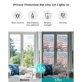 thumbnail image 4 of Window Privacy Film Pink Summer Spring Floral Stained Glass Window Film Decorative Sun Block Window Cover Farmhouse Flowers Window Clings Static Adhesive Sticker for Bathroom 23.6"x78.7", 4 of 7