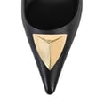 thumbnail image 3 of FSJ Women Elegant Stiletto High Heels Pumps Pointed Closed Toe Gold Accent Slip On Party Wedding Daily Wear Shoes Size 8.5 Black, 3 of 4