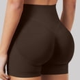 thumbnail image 2 of Pantalones cortos sin costuras para mujer que realzan el trasero: pantalones cortos de yoga de cintura alta para el gimnasio, tejido elástico en 4 direcciones, cintura cónica para hacer ejercicio, 2 of 5