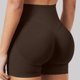 thumbnail image 2 of Pantalones cortos sin costuras para mujer que realzan el trasero: pantalones cortos de yoga de cintura alta para el gimnasio, tejido elástico en 4 direcciones, cintura cónica para hacer ejercicio, 2 of 5