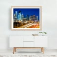 thumbnail image 5 of Downtown Philly - Philadelphia Pennsylvania Photography Cityscape Skyline Nightlife Architecture City Night Sky Modern Art Oak Framed Wall Art Print 5 x 7 inches, 5 of 6