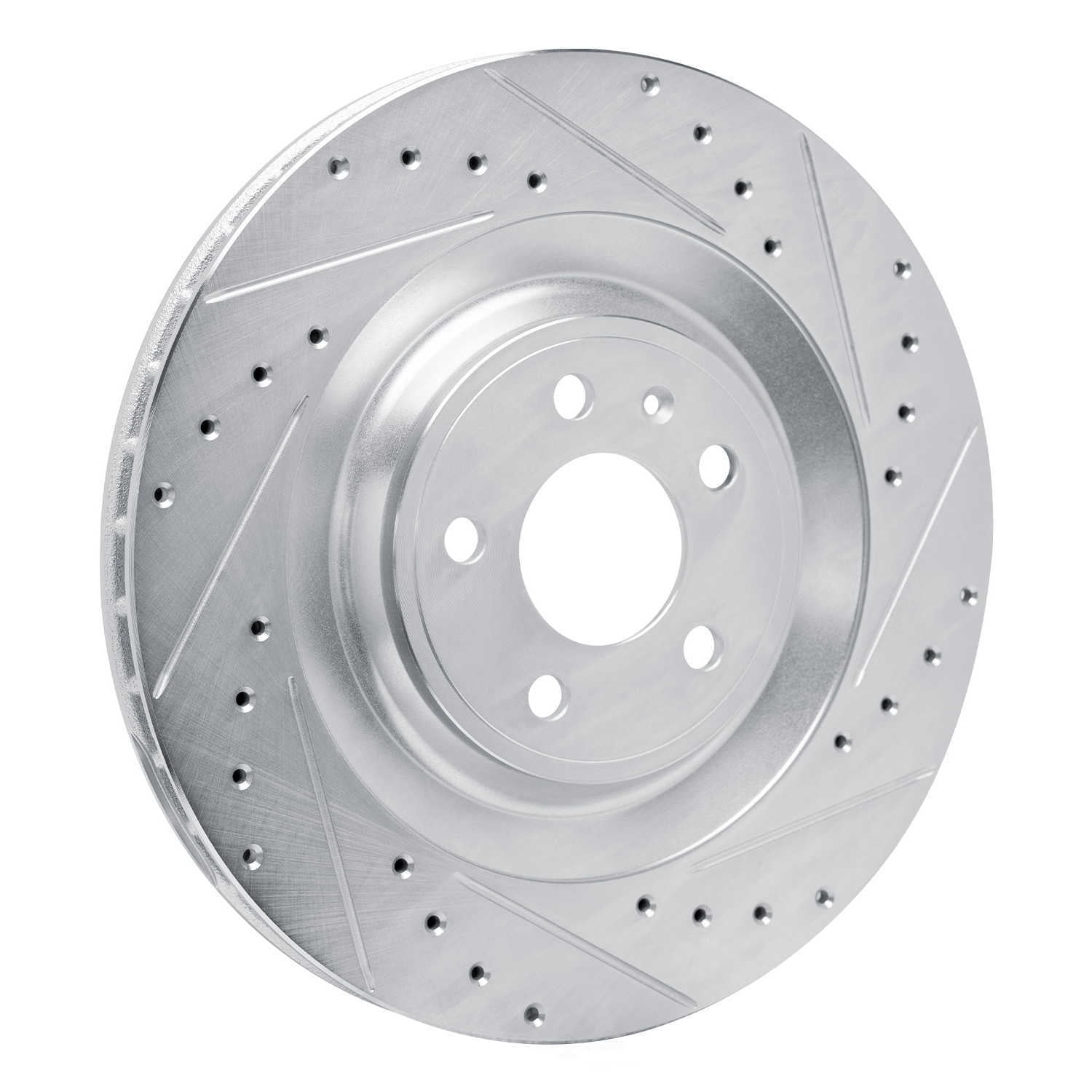Dynamic Friction Company 631-02102R DFC Brake Rotor - Drilled And Slotted - Silver