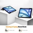 thumbnail image 3 of ELEHOLD for iPad Air 13 Inch Case M2 (2024), iPad Air 13 Case with Pencil Holder, Support iPad 2nd Pencil Charging/Pair, Trifold Stand Smart Case with Soft TPU Back,Auto Wake/Sleep,Tower, 3 of 8