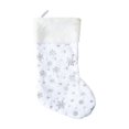 thumbnail image 2 of Christmas White Snowflake Stockings, 18"Large Super Soft Knitted Xmas Stocking for Kids, Christmas Decoration Holiday and Family Stocking for Fireplace Christmas Holiday Party Decoration, 2 of 6