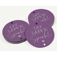 thumbnail image 3 of Inkdotpot Pack Of 50 Let Love Sparkle Wedding Favor Paper Tags Craft Real Silver Foil Hang Tags, 3 of 6