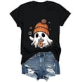 thumbnail image 6 of mgoYE Halloween Tshirts Women Halloween Shirts Crew Neck Loose Tee Tunic Tops Woman Tshirts Size L, 6 of 8