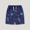 thumbnail image 2 of PINQI Summer Toddler Boys Rocket Cute Printed Shorts Kids Drawstring Cotton Sweatpants Casual Elastic Waist Active Shorts Pants(1-Blue,2 Years), 2 of 6