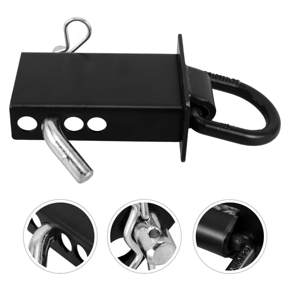 GOOHOCHY Black Steel D Ring Stake Pocket Tie Downs for Replacement Heavy Duty Car Trailer Accessories 3.5in