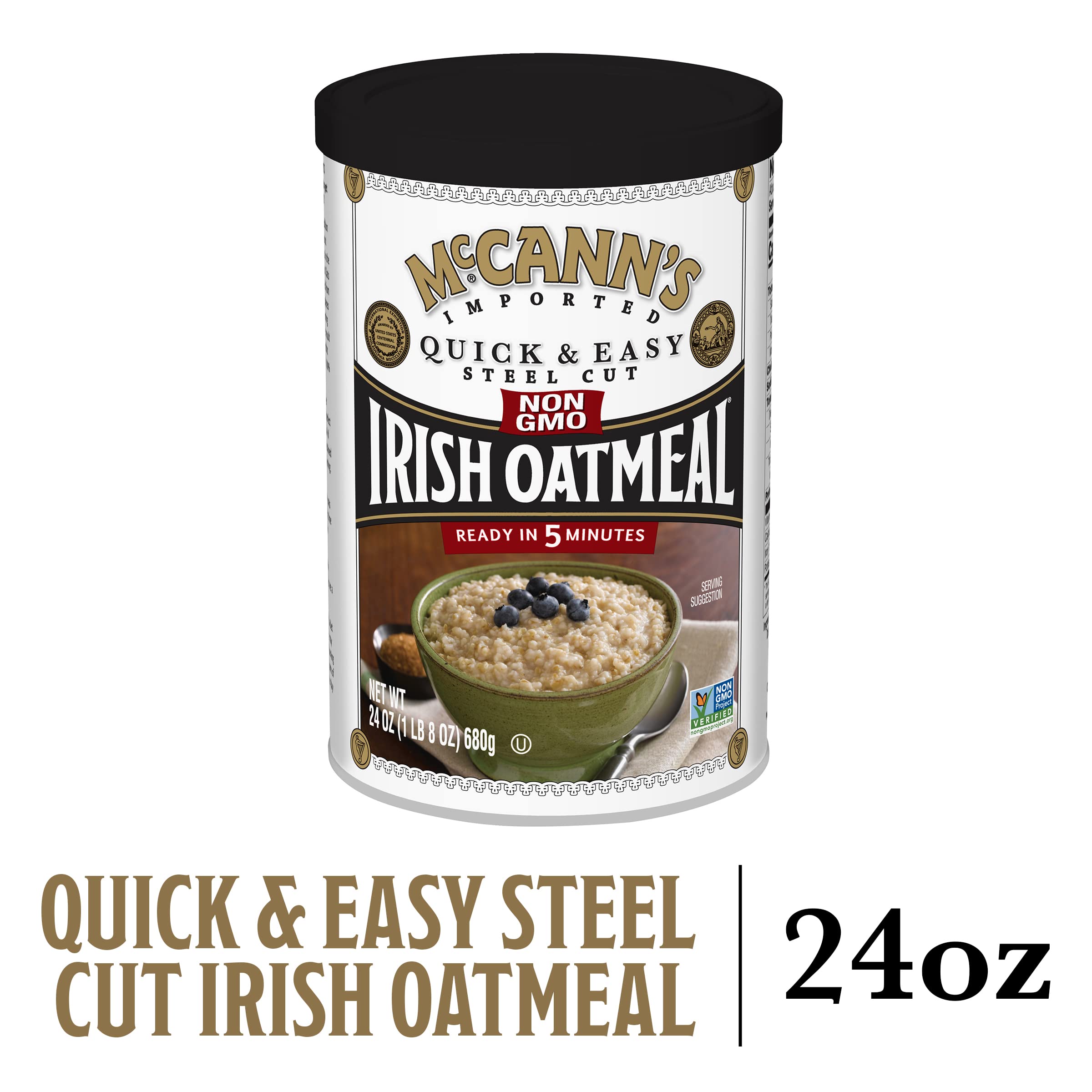 Mccann,S Irish Oatmeal, Quick & Easy Steel Cut Oats, 24 Ounce - image 2 of 3
