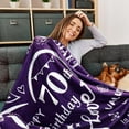 thumbnail image 2 of 70th Birthday Gifts for Women/Her/Him Throw Blanket Happy 70th Birthday Gifts Blanket Super Soft Flannel Throw Blanket Best Birthday Gifts Ideas Blanket Birthday Decorations 50"x 60", 2 of 6