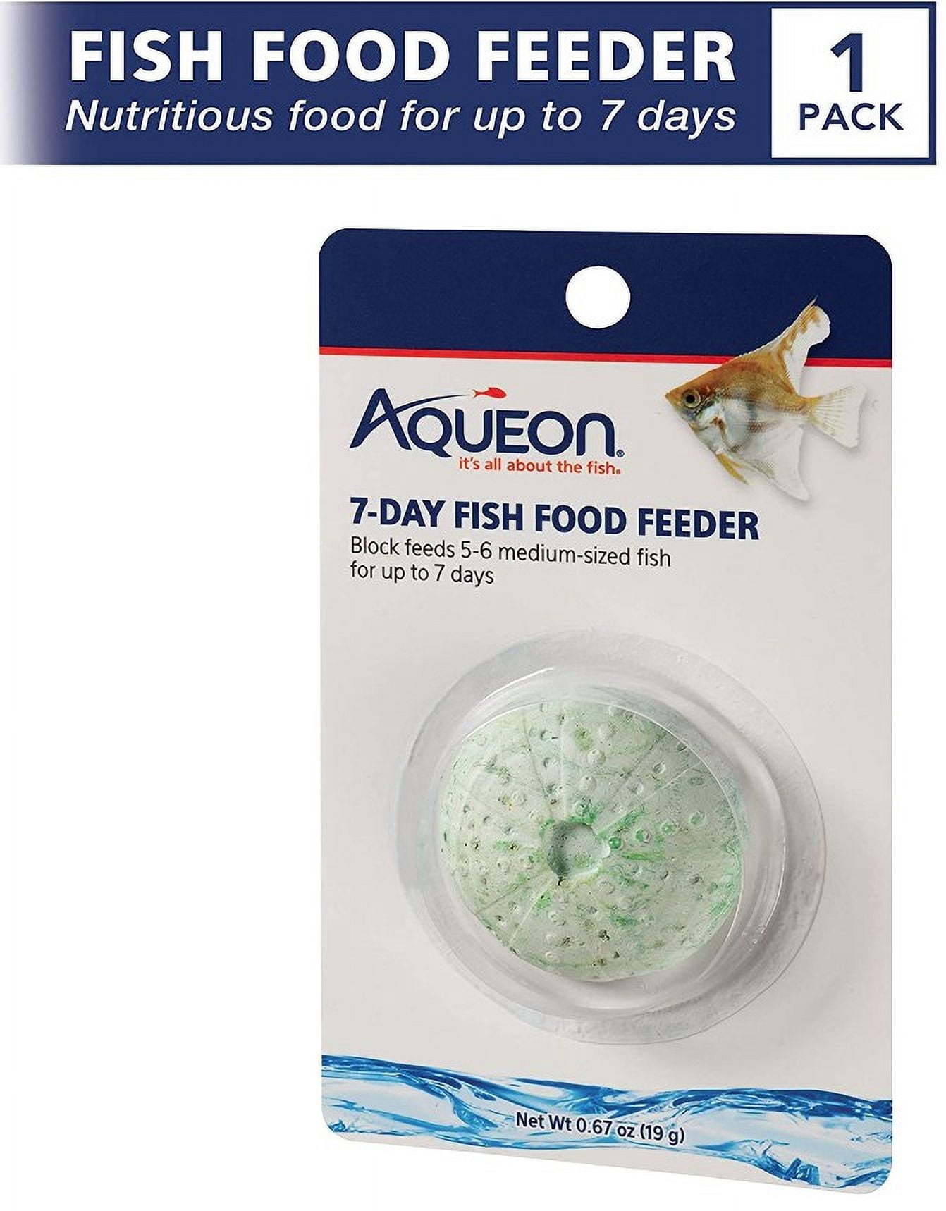 Aqueon 7-Day Fish Food Feeder [Aquarium Vacation Fish Food, Aquarium Supplies] 6 count
