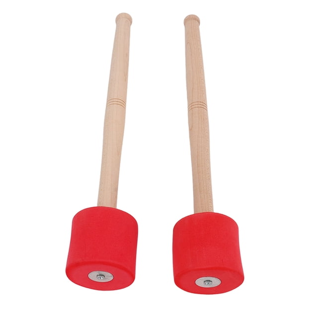 Mazo De Tambor De Espuma Para Bajo Cabezal De Espuma Peso Moderado Fácil De Agarrar Durable Para Tambores De Marcha Y Bombos Roble Y EVA