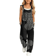 thumbnail image 2 of Coerni Girls Summer Lightweight Jumpsuits Spaghetti Tie Strap Losse Fit Overalls 4-12 Years Kids Casual Fashion Print Rompers, 2 of 4