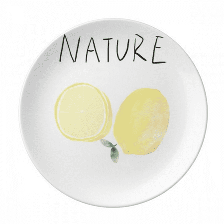 

Natural Lemon island Painting Plate Decorative Porcelain Salver Tableware Dinner Dish