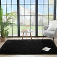 thumbnail image 2 of Softlife Stylish Soft Shaggy Velvet Carpet for Living Room Bedroom, Fluffy Area Rugs,3'x5',Black, 2 of 6