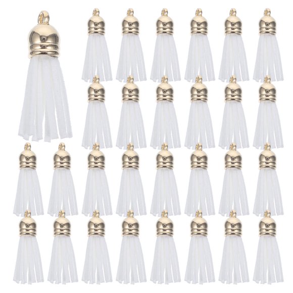 VERDANVERSE 50Ud Charms De Tasseles Para Bolsos Y Llaveros De Imitación Cuero Para DIY