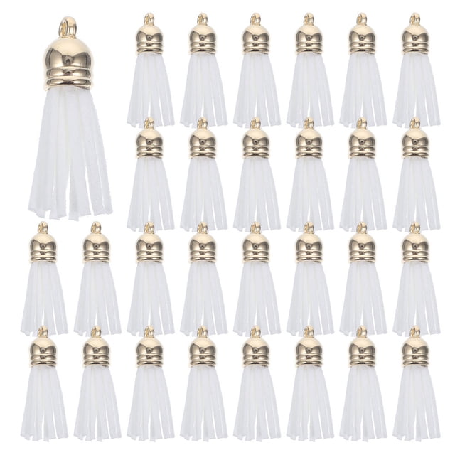 VERDANVERSE 50Ud Charms De Tasseles Para Bolsos Y Llaveros De Imitación Cuero Para DIY