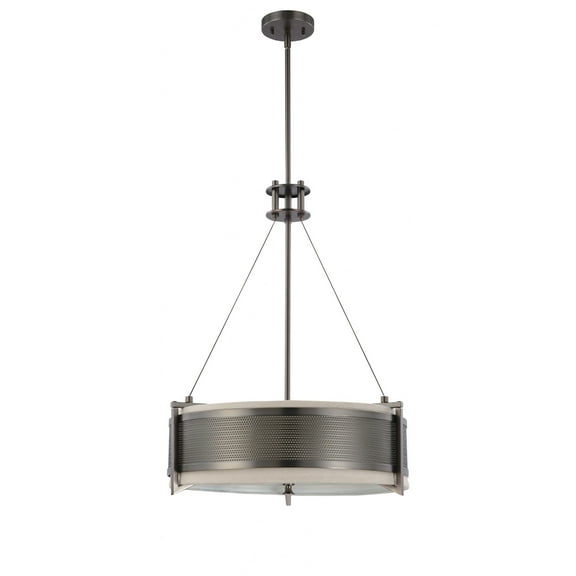 Nuvo 60-4433 - Diesel - 4 Light Round Pendant w/ Khaki Fabric Shade