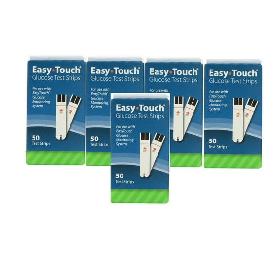 Easy Touch Test Strips  5 Boxes of 50 (250 Count)