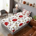thumbnail image 5 of Erosebridal Bowling Pattern Twin Sheet Sets, Sport Bedding for Boys and Girls, 3-Piece, 1 Flat Sheet, 1 Fitted Sheet and 1 Pillowcase, 5 of 6