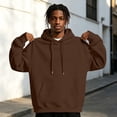 thumbnail image 5 of Venzia Men Oversized Hoodie Pullover Sweatshirt Long Sleeve Hooded Top with Kangaroo Pocket Casual Autumn Winter Wear,XXL, 5 of 8