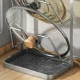 thumbnail image 5 of Pot Lid Organizer Rack,Pot Lid Holder While Cooking,Kitchen Pot Lid Storage Rack for stove top,Multifunctional Kitchen Pot Lid Organizer for Countertop(Silver,3-Layer), 5 of 9