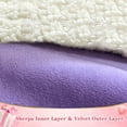 thumbnail image 4 of Wearable Blanket Sweatshirt Gifts for Women and Men, Sherpa Wearable Blanket Adult, Oversized Blanket Hoodie, Thick Sherpa Blanket Robe - Lilac, 4 of 7