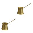 thumbnail image 3 of Moyic Cafetera de cobre griego turco, accesorio decorativo para cafetera de estufa Tipo 2 2piezas, 3 of 6