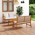 thumbnail image 1 of vidaXL 3 Piece Garden Lounge Set with Cushion Solid Acacia Wood, 1 of 5