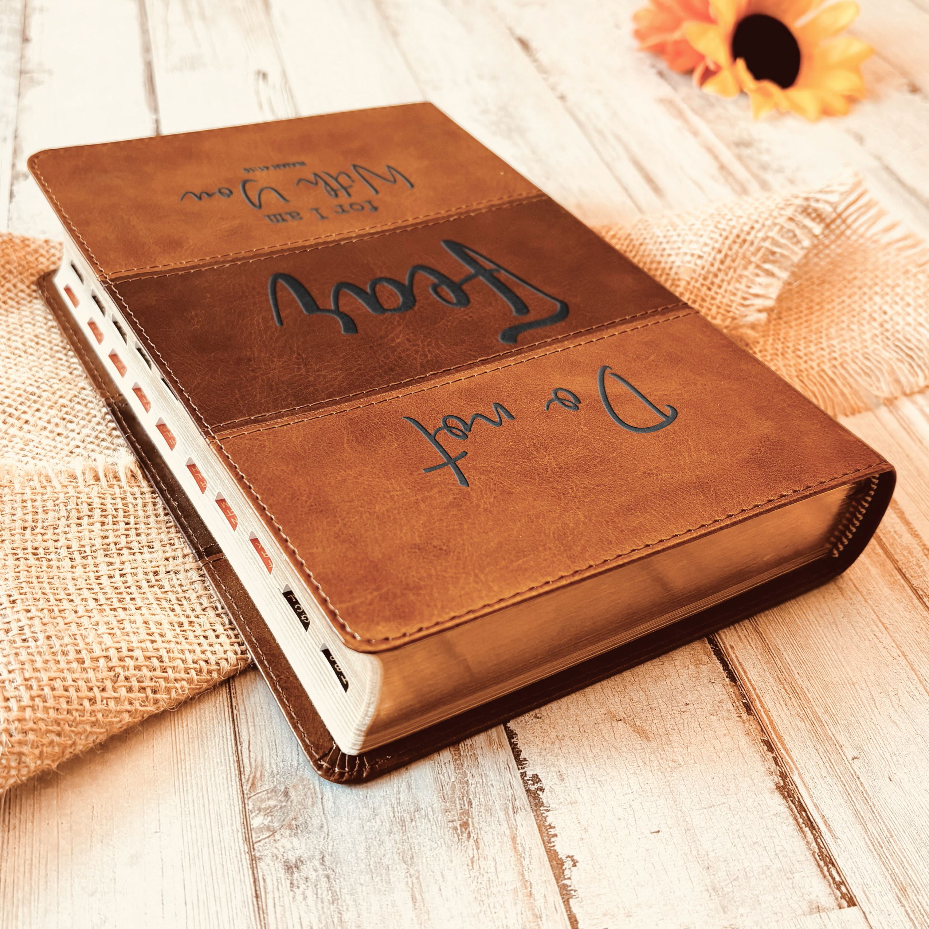 KJV Bible, KJV Large Print Reference Indexed Bible, Custom Engraved KJV Bible, Christian Gifts Religious Gifts Baptism Gifts