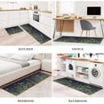 thumbnail image 3 of Farmhouse Kitchen Rugs and Mats Sets of 2, Weeds Floral Kitchen Decoration Rubber Backing Non-Slip Mats for Sink Waterproof Floor Mat for Laundry Room,17x24+17x48inch, 3 of 6