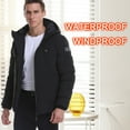 thumbnail image 4 of Chaquetas térmicas para hombre y mujer, chaquetas cálidas de invierno con USB, a prueba de viento, yeacher BXL negro, 4 of 7